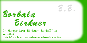 borbala birkner business card